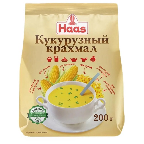 Haas крахмал кукурузный, 200 гр